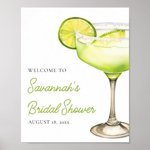 Margs  Matrimony Lime Bridal Shower Welcome Sign