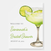 Margs & Matrimony Lime Bridal Shower Welcome Sign (Front)