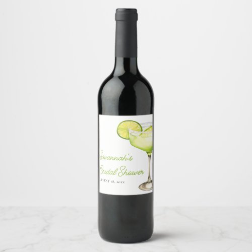Margs  Matrimony Lime Cocktail Bridal Shower Wine Label