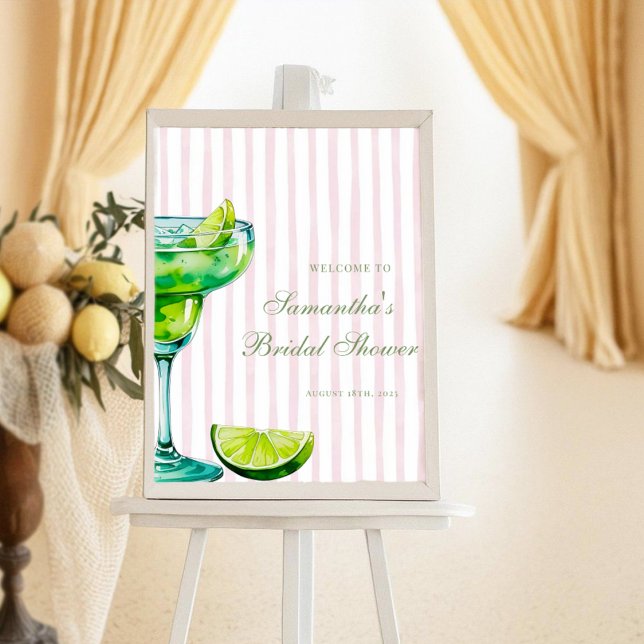 Margs & Matrimony Lime Margarita Bridal Shower Foam Board (Creator Uploaded)