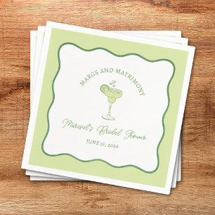 "Margs & Matrimony" Lime Margarita Bridal Shower Napkins