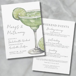 Margs & Matrimony Margarita Bachelorette Party Invitation