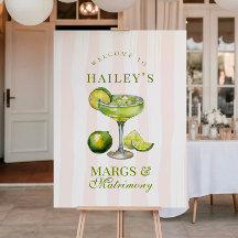 Margs & Matrimony Margarita Bridal Shower Sign