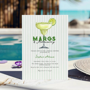 Margs & Matrimony Margarita Coctail Bridal Shower Invitation