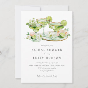 Margs & Matrimony Margarita Floral Bridal Shower Invitation