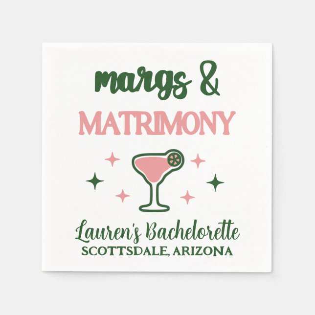 Margs & Matrimony Napkins (Front)