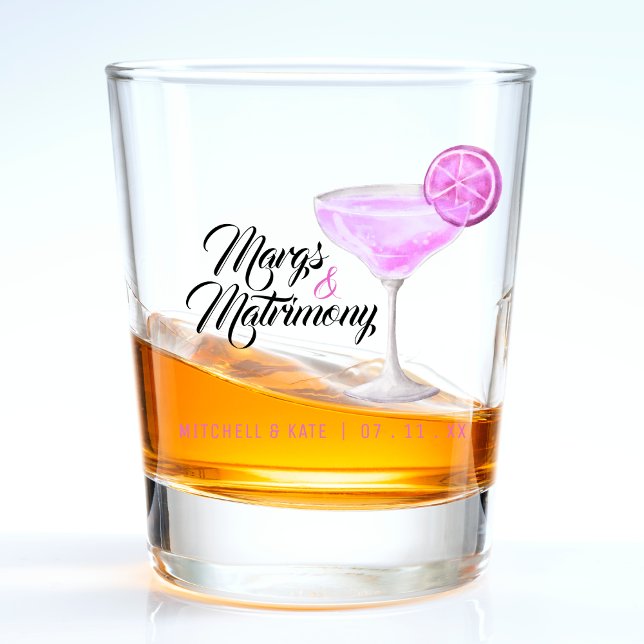Margs & Matrimony Pink Margarita Bridal Shower Shot Glass (Margs & Matrimony Pink Margarita Bridal Shower Shot Glass
)
