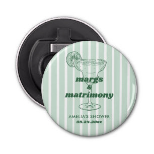 Margs & Matrimony Retro Bachelorette Bridal Shower Bottle Opener