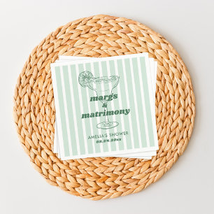 Margs & Matrimony Retro Bachelorette Bridal Shower Napkins