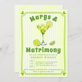 Margs & Matrimony scribble border bridal shower Invitation