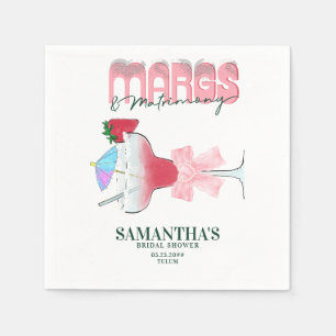 Margs Matrimony Tequila Bach Bridal Shower Welcome Napkins