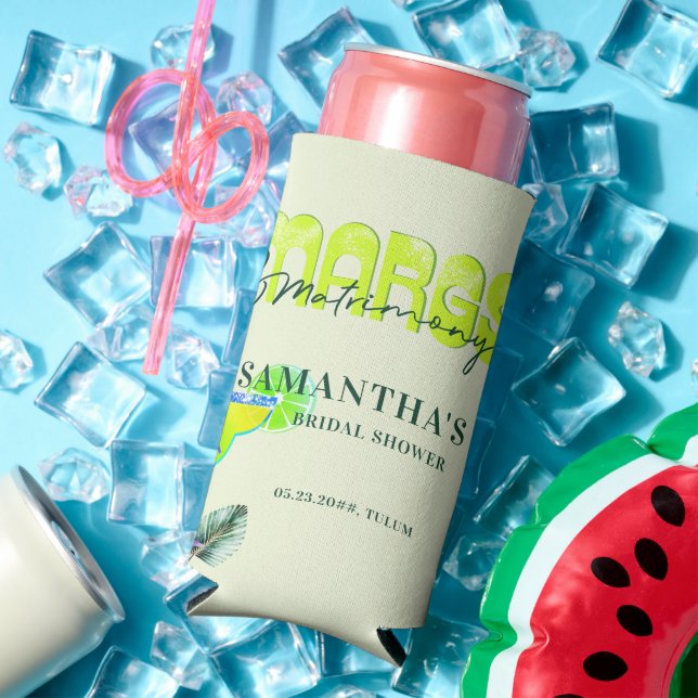 Margs Matrimony Tequila Bridal Shower Bach Welcome Seltzer Can Cooler (In Situ Summer)