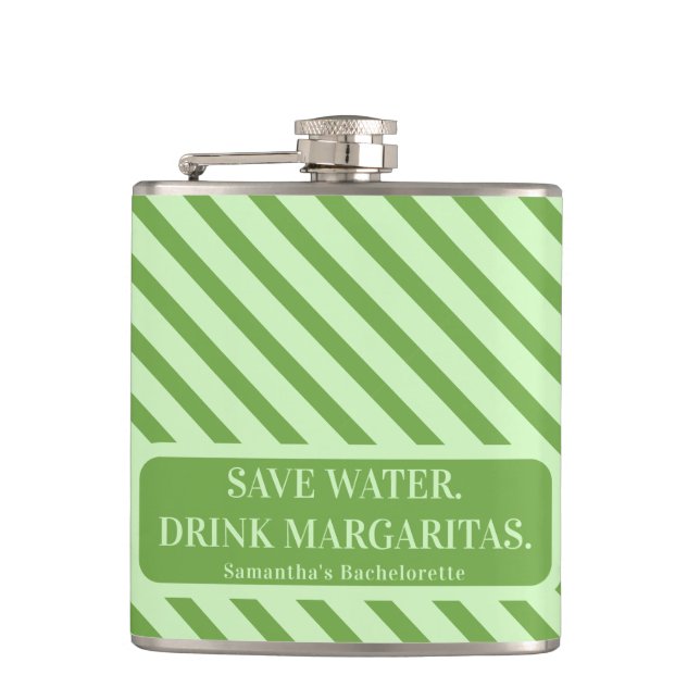 Margs Matrimony Tequila Bridal Shower Bachelorette Flask (Front)
