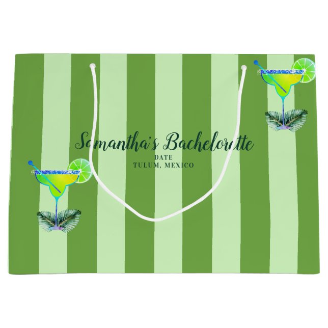 Margs Matrimony Tequila Bridal Shower Bachelorette Large Gift Bag (Front)