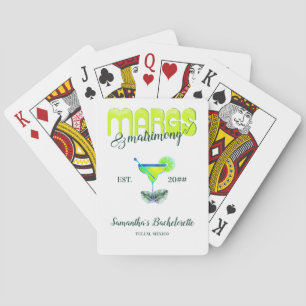 Margs Matrimony Tequila Bridal Shower Bachelorette Poker Cards