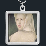 Marguerite de Habsbourg  Duchess of Savoy Silver Plated Necklace<br><div class="desc">Marguerite de Habsbourg | by Bernard van Orley | Art Location: Musees Royaux des Beaux-Arts de Belgique,  Brussels,  Belgium | Netherlandish Artist | Image Collection Number: XIR187040</div>