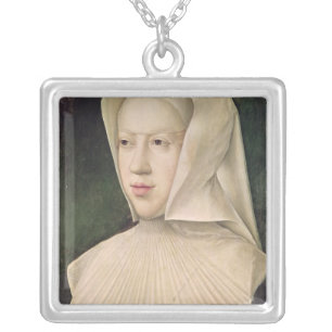 Marguerite de Habsbourg Duchess of Savoy Silver Plated Necklace
