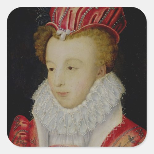 Marguerite de Valois  c1572 Square Sticker
