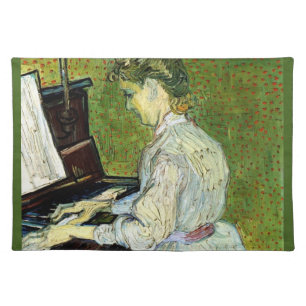 Marguerite Gachet at the Piano by Vincent van Gogh Cloth Placemat