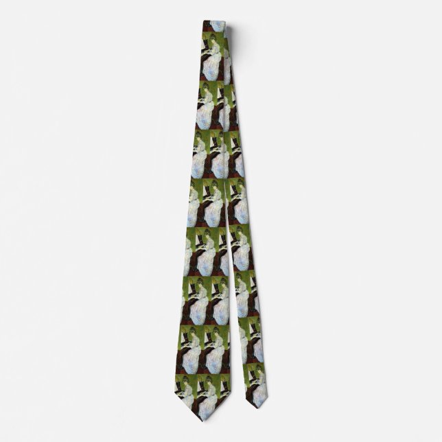 Marguerite Gachet at the Piano by Vincent van Gogh Neck Tie (Front)