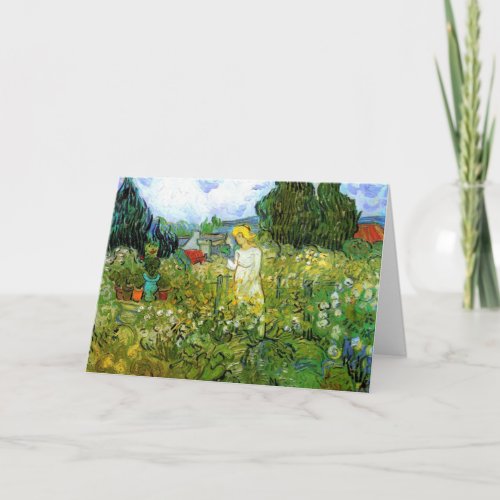 Marguerite Gachet in Garden by Vincent van Gogh Card