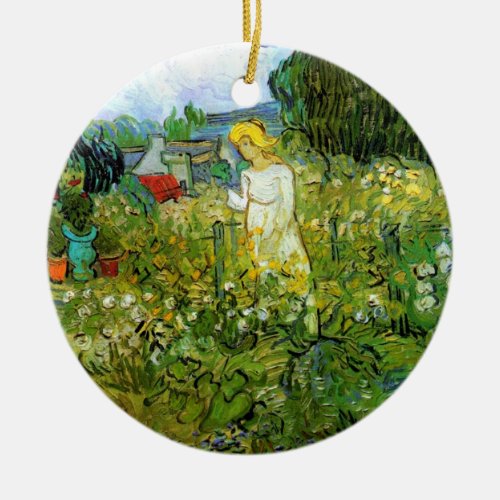 Marguerite Gachet in Garden by Vincent van Gogh Ceramic Ornament