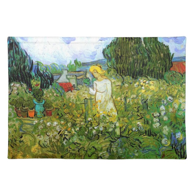 Marguerite Gachet in Garden by Vincent van Gogh Cloth Placemat (Front)