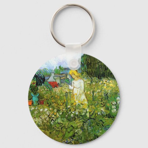 Marguerite Gachet in Garden by Vincent van Gogh Keychain