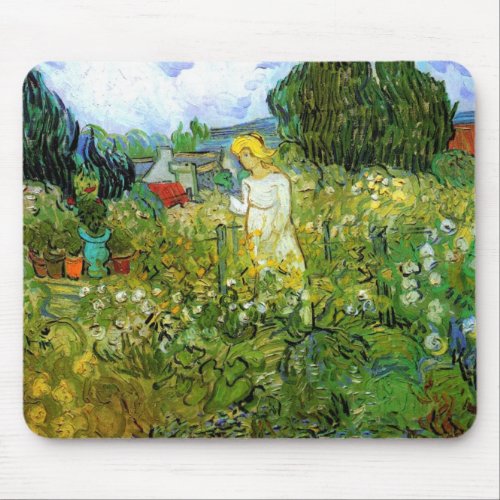 Marguerite Gachet in Garden by Vincent van Gogh Mouse Pad