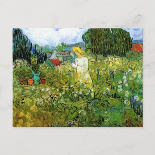 Marguerite Gachet in Garden by Vincent van Gogh Postcard