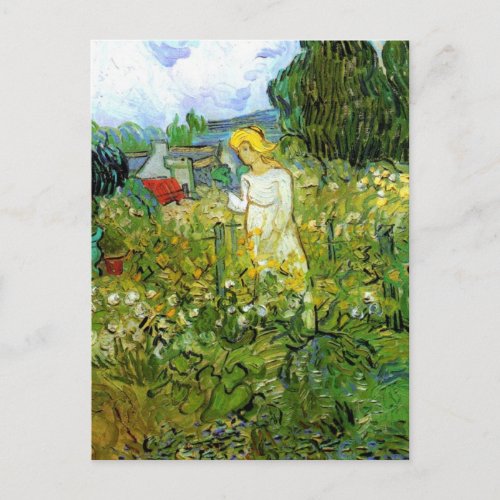 Marguerite Gachet in Garden by Vincent van Gogh Postcard