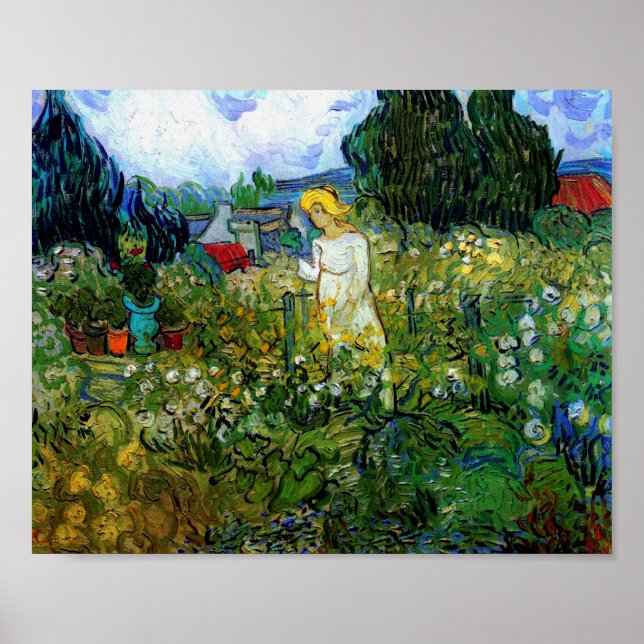 Marguerite Gachet in Garden Van Gogh Fine Art Poster (Front)
