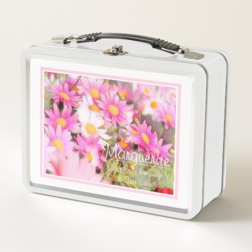 Marguerite Metal Lunch Box Metal Lunch Box