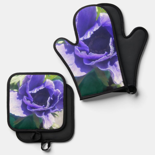 Marguerite Oven Mitt & Pot Holder Set (Front/Back)