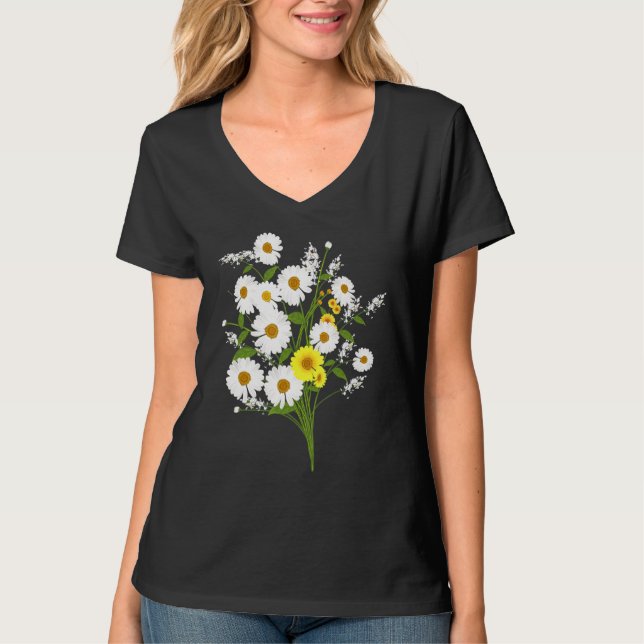 Marguerites Daisy Spring Flower Daisies Plant Gard T-Shirt (Front)