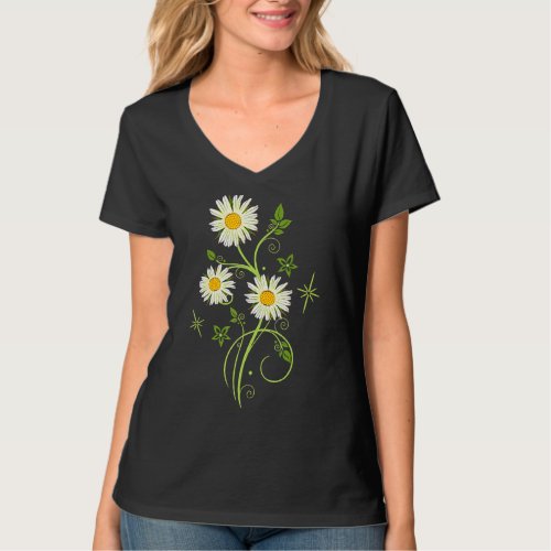 Marguerites Daisy Spring   Summer Daisies Flower T_Shirt