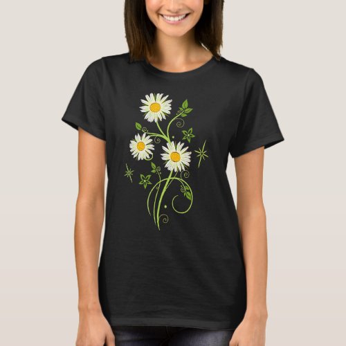 Marguerites Daisy Spring   Summer Daisies Flower T_Shirt