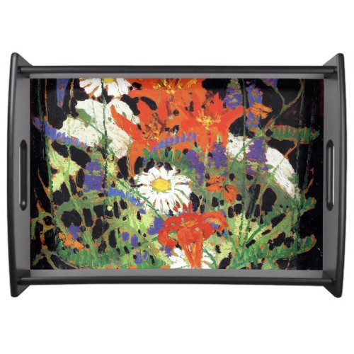 Marguerites Wood Lilies and Vetch Serving Tray