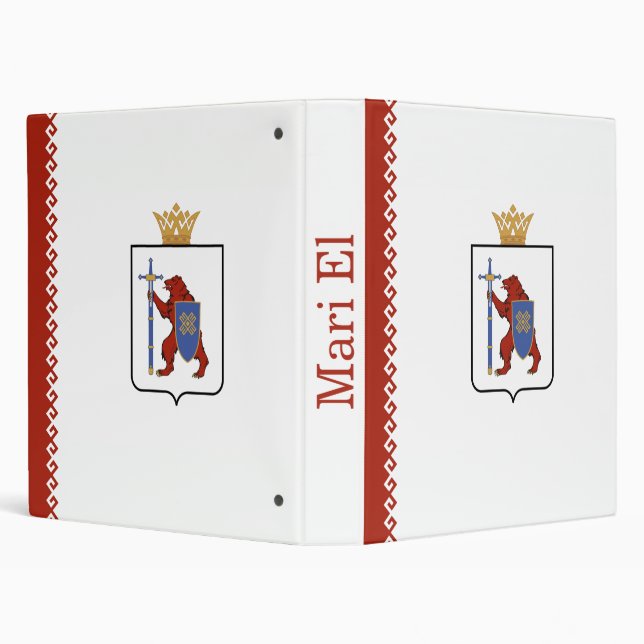 Mari El Flag 3 Ring Binder (Background)