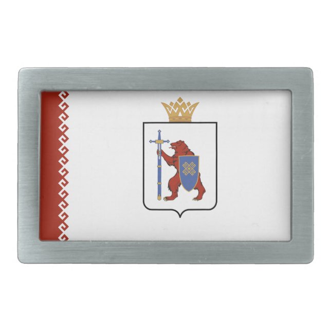 Mari El Flag Belt Buckle (Front)