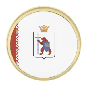 Mari El Flag Gold Finish Lapel Pin