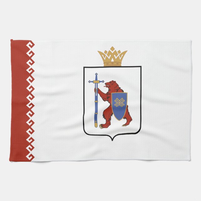 Mari El Flag Kitchen Towel (Horizontal)