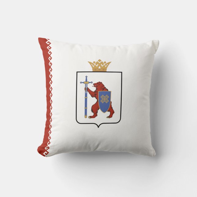 Mari El Flag Throw Pillow (Front)