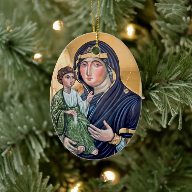 Maria Advocata Nostra Icon Ceramic Ornament (Tree)