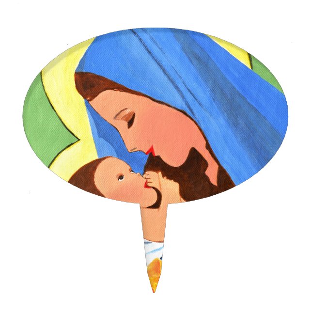 Maria and baby Jesus Cake Topper (Front)