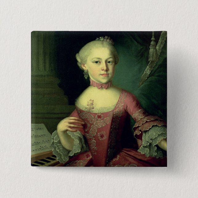 Maria-Anna Mozart, called 'Nannerl' Pinback Button (Front)