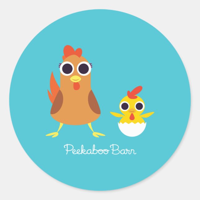 Maria & Bandit the Chickens Classic Round Sticker (Front)