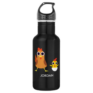 Maria & Bandit the Chickens Stainless Steel Water Bottle