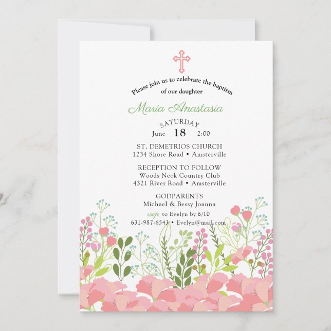 Maria Baptism Invitation (Front)
