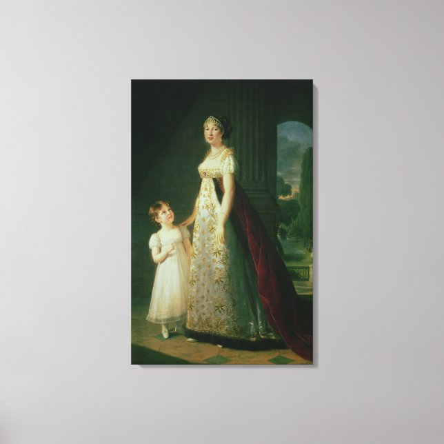 Maria Carolina Bonaparte, Queen of Naples Canvas Print (Front)
